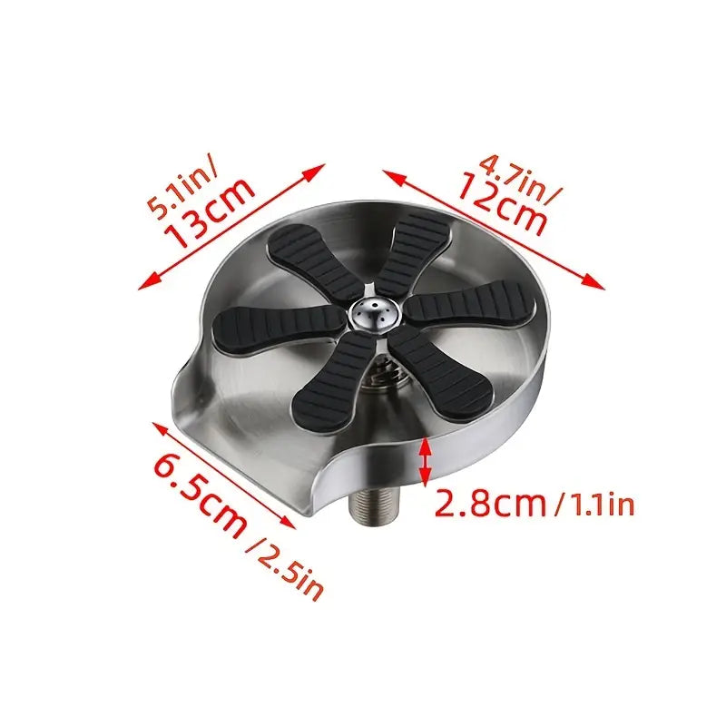 Stainless Steel High-Pressure Glass Rinser for Kitchen Sink