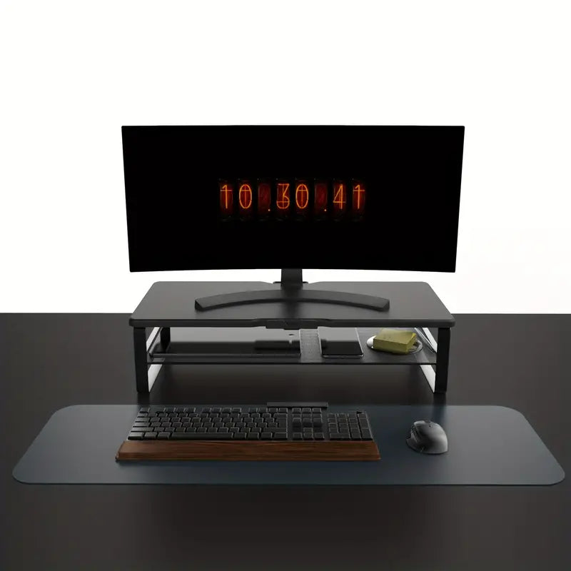 Organized Elevation: Dual-Level Monitor Stand with Drawer