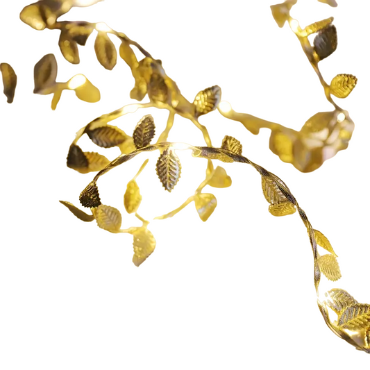 2m 20LED Simulation Golden Leaf Decoration String Lights