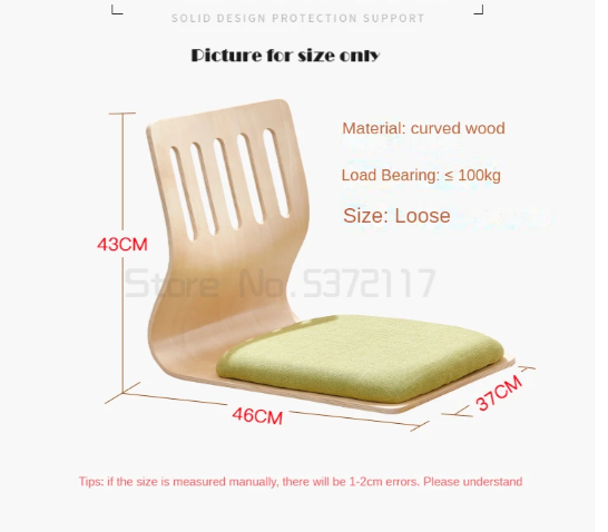 Japanese Kotatsu with Black Finish Zaisu Chair