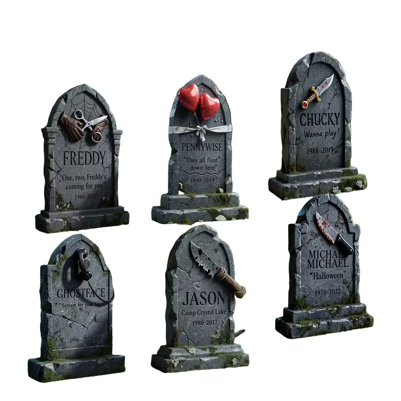 Halloween Tombstone Yard Signs Decor (6pcs)