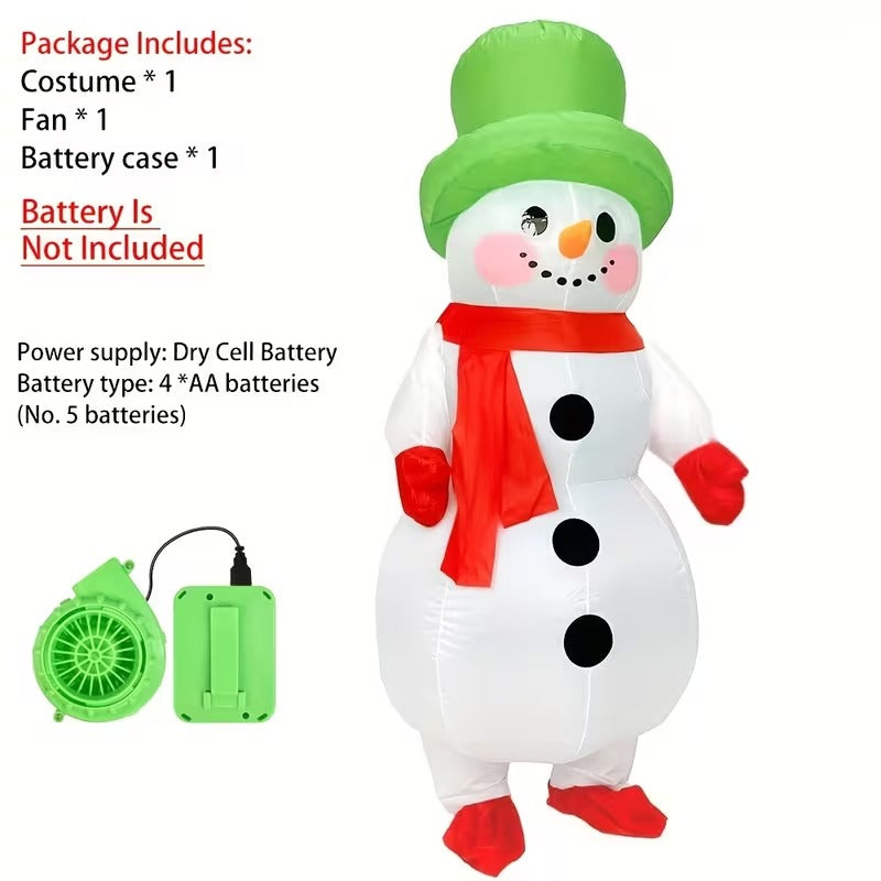 Adult Inflatable Christmas Snowman Costume