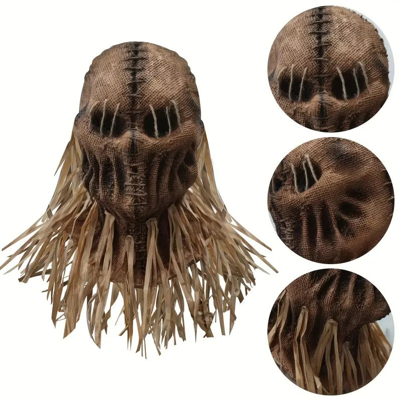 Horror Mask Scarecrow Style Halloween Costume