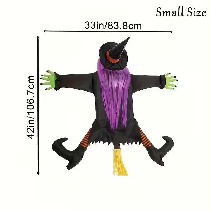 Flying Witch Halloween Decoration Outdoor Yard Hanging