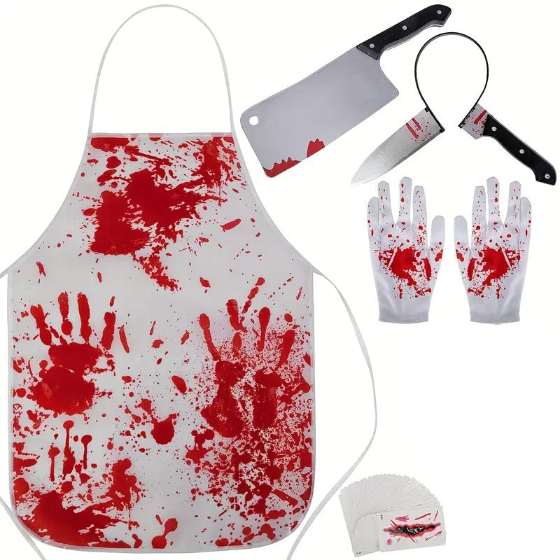 Halloween Bloody Butcher Costume Set (35pcs)