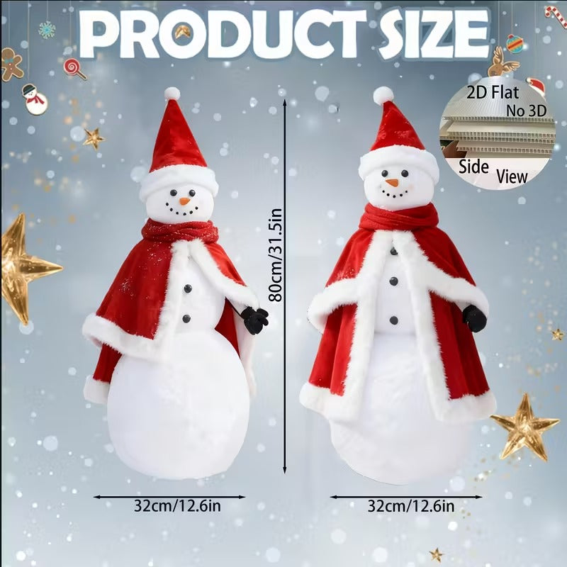 2D Flat Snowman Christmas Lawn Decoration (2pcs)