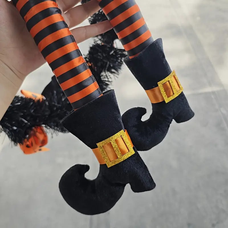 Halloween Wreath Door Hanging Pumpkin Skull Garland