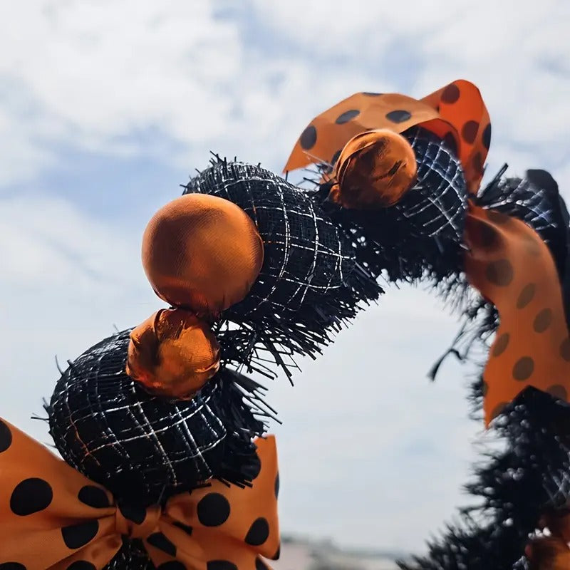 Halloween Wreath Door Hanging Pumpkin Skull Garland