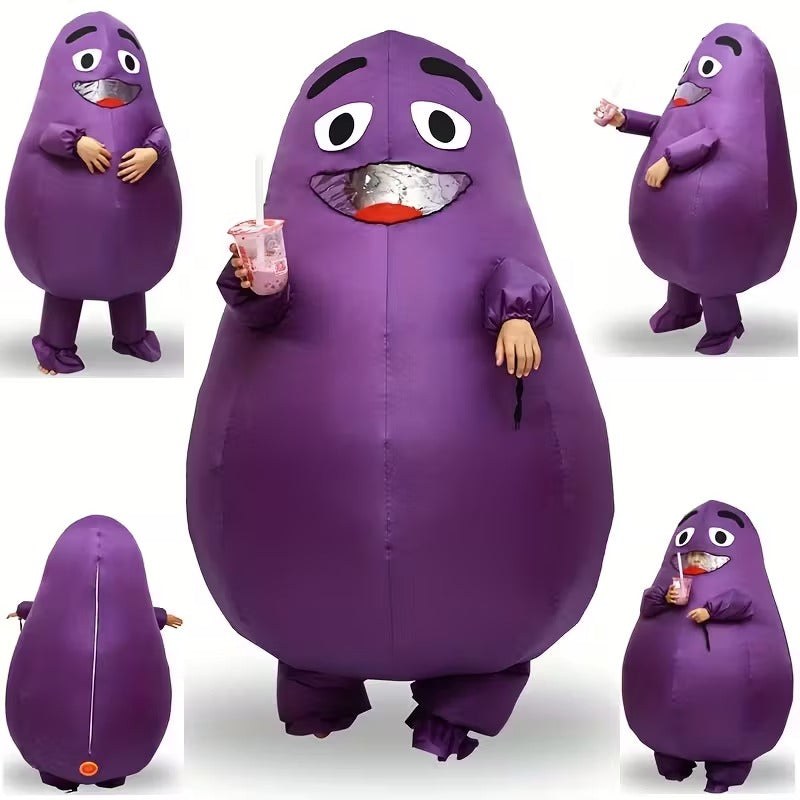 Cartoon Potato Halloween Costume with Glasses