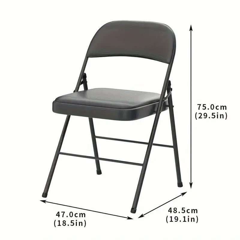 Folding Chair with Cushion Backrest
