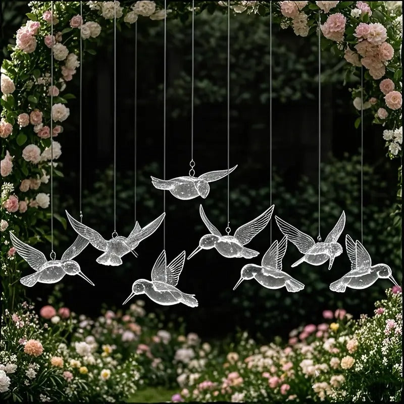 Bird Pendants Transparent Hanging Decorations (10pcs)