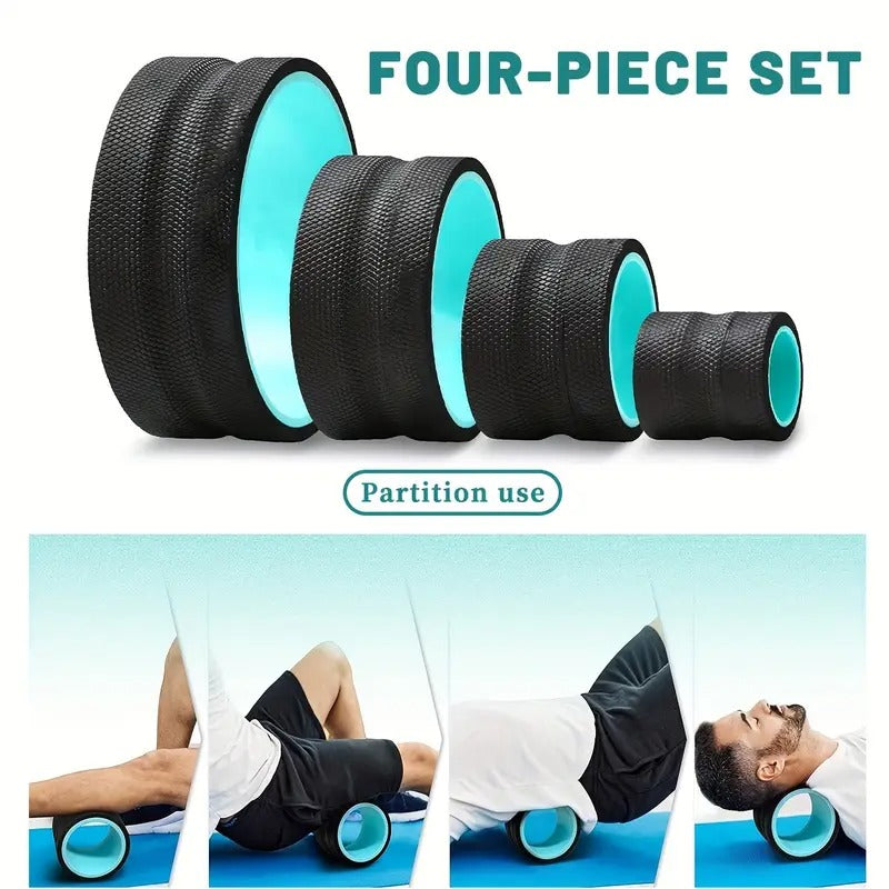 Back Stretching Yoga Wheel 4-Piece Set