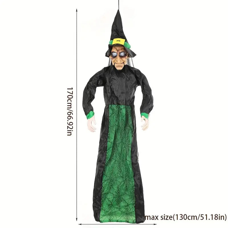 Voice-Activated Hanging Ghost Prop with Sound and Light