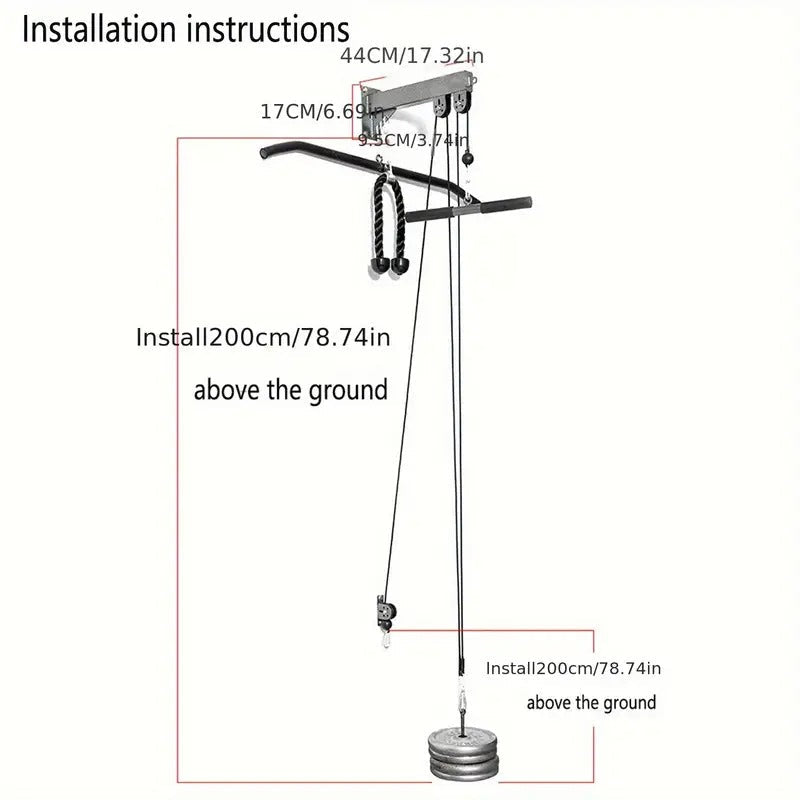 Wall Pulley Rope System Training Equipment