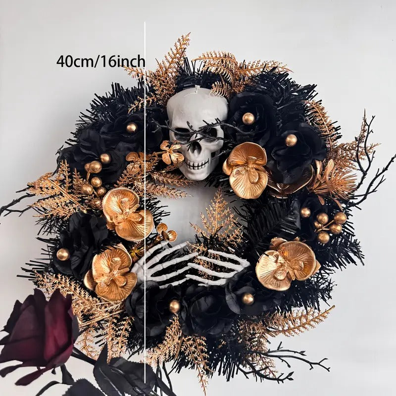 Gothic Halloween Wreath Door Hanging Decoration