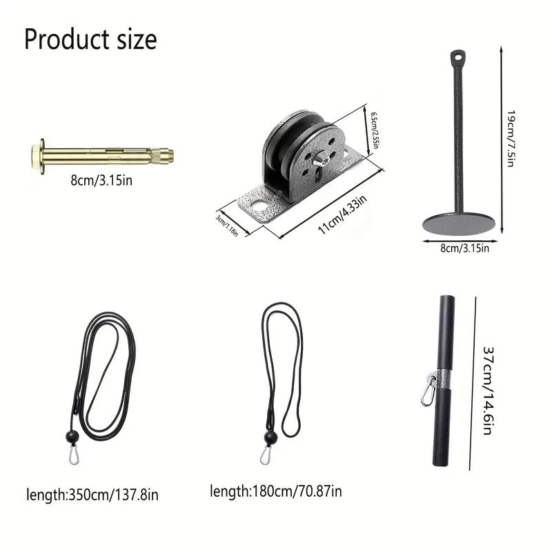Wall Pulley Rope System Training Equipment