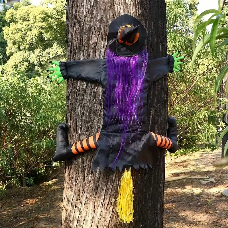 Flying Witch Halloween Decoration Outdoor Yard Hanging