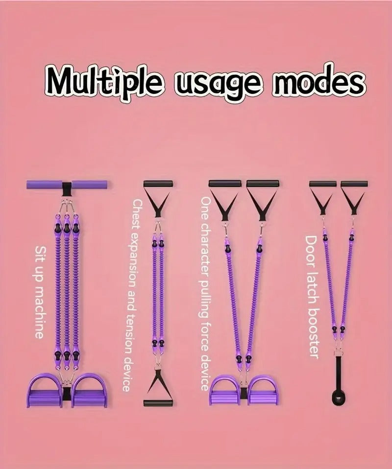 Chest Expander Pedal Resistance Band Home Fitness