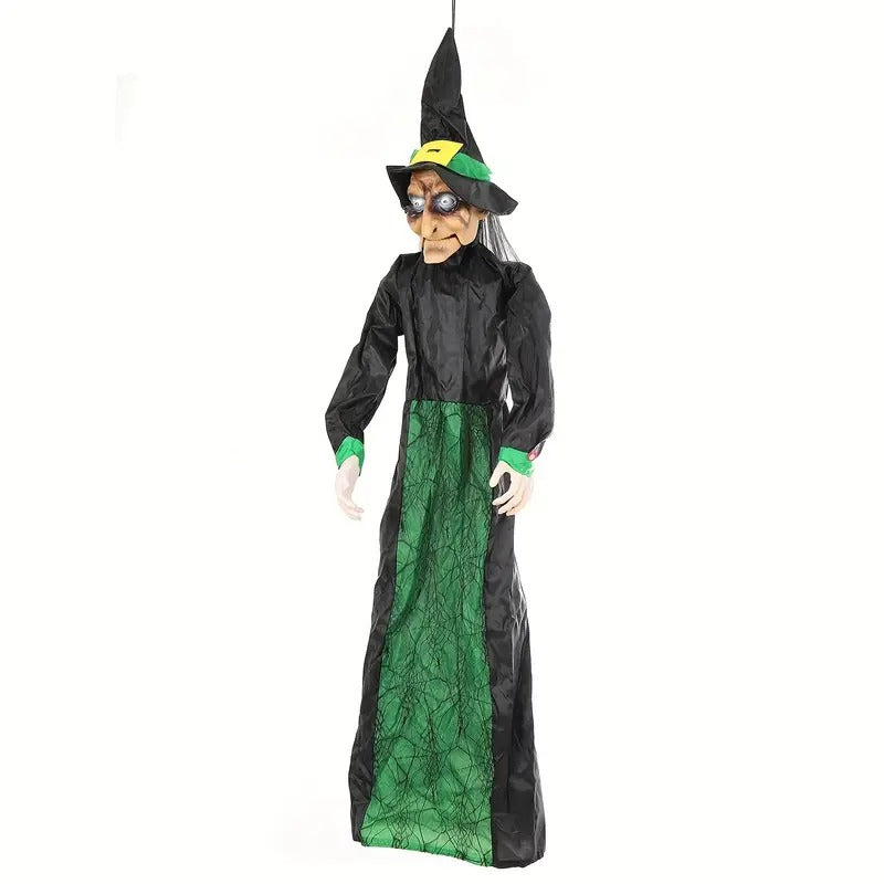 Voice-Activated Hanging Ghost Prop with Sound and Light