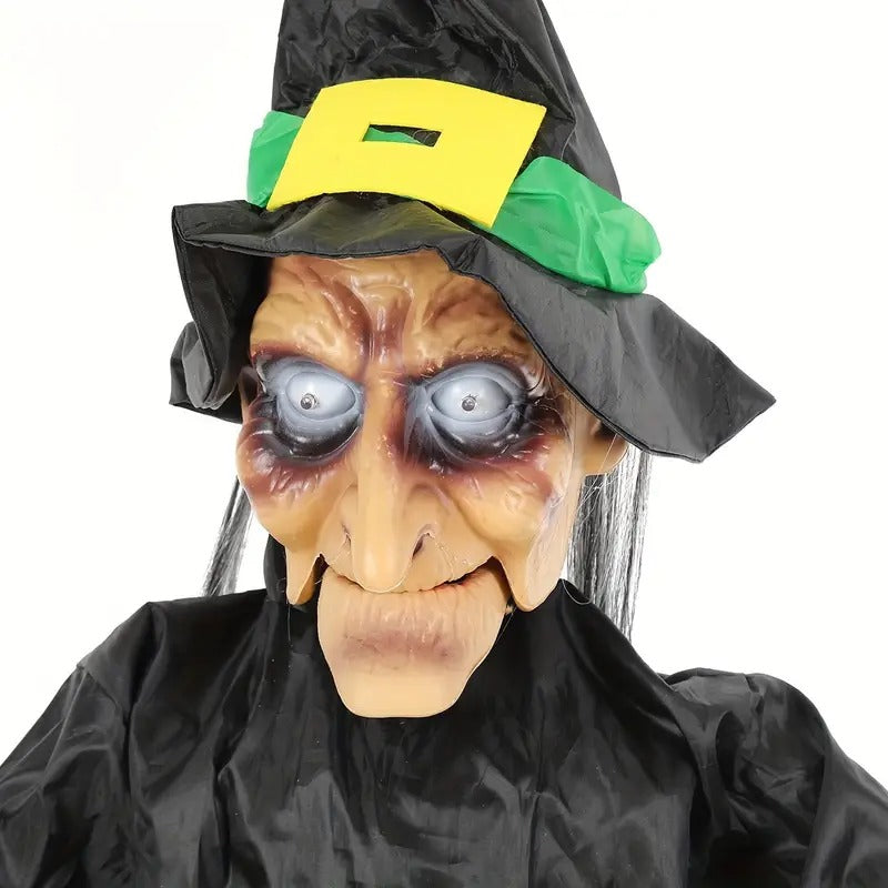 Voice-Activated Hanging Ghost Prop with Sound and Light