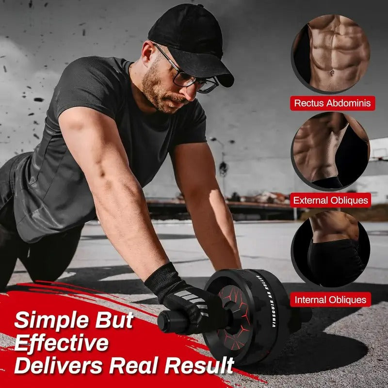 Core Abdominal Wheel Roller with Knee Pad