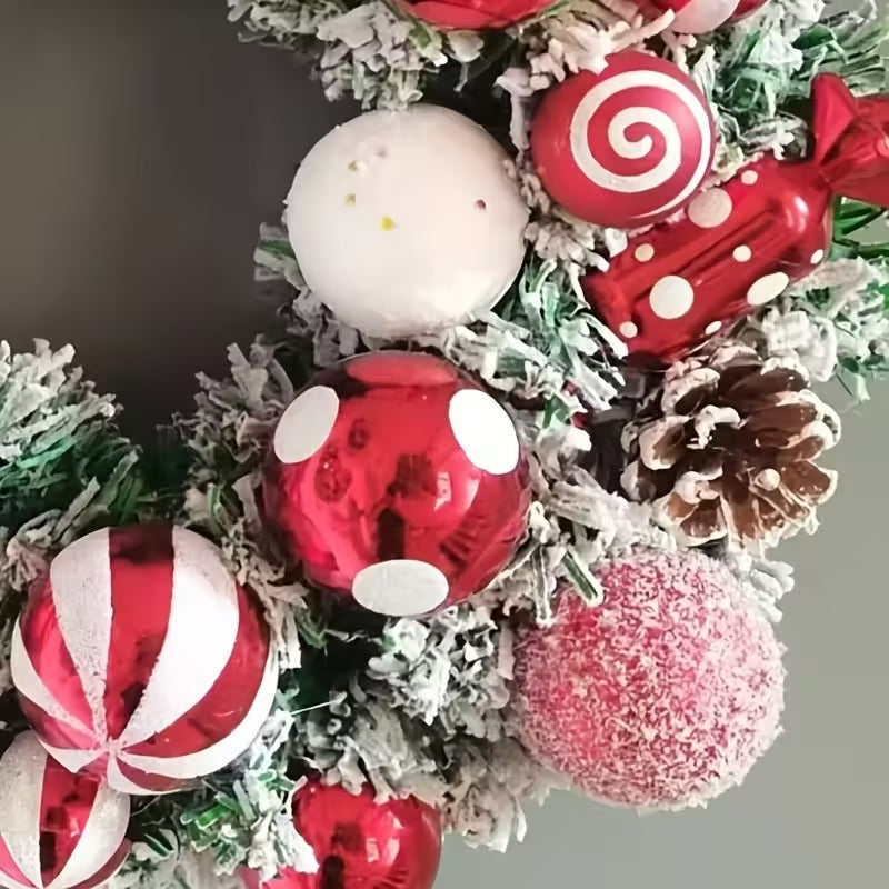 Classic Flocked Christmas Wreath Door & Wall Decor