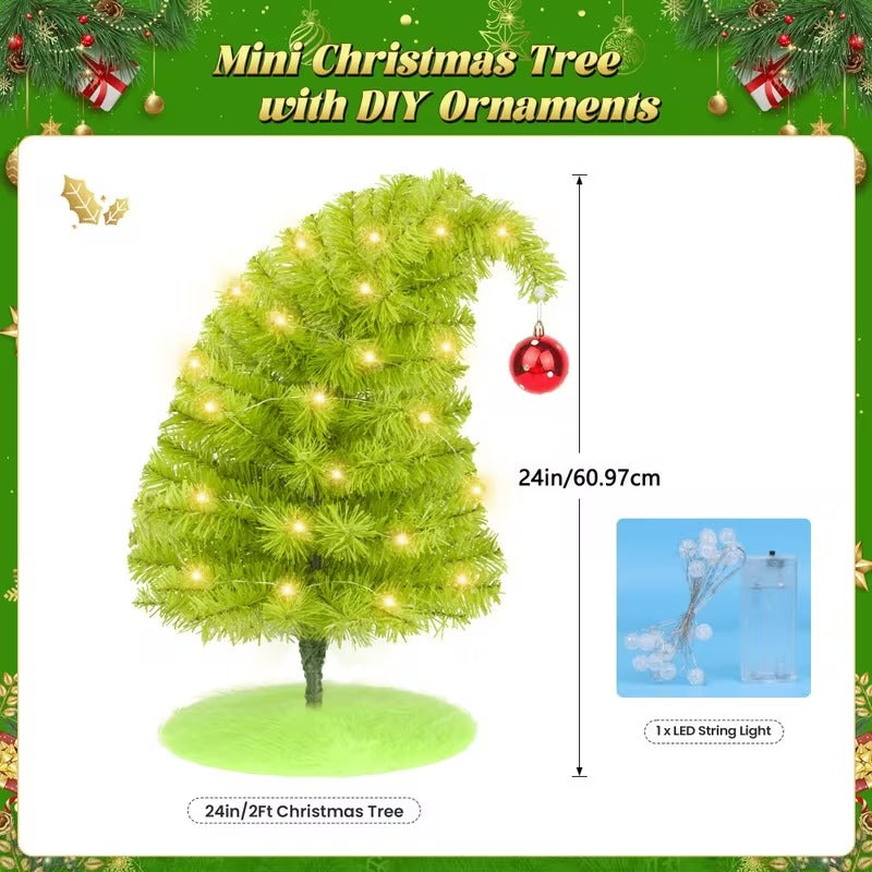 2ft Green Pre-Lit Christmas Tree