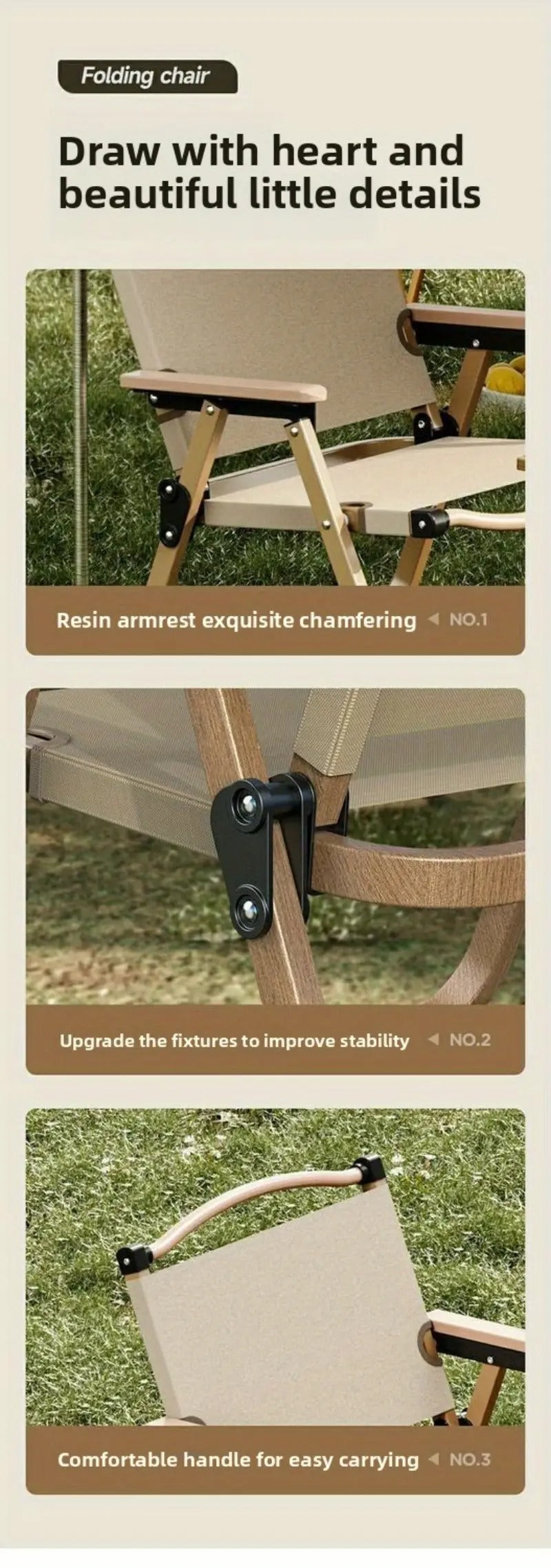 Folding Chairs Set of 2 Steel Frame