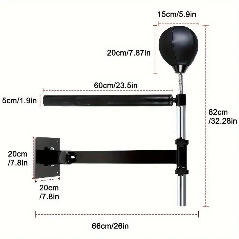 Wall-Mounted Adjustable Height Speed Bag Platform