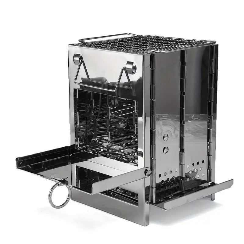 Folding Grill Mini BBQ Firewood Stove