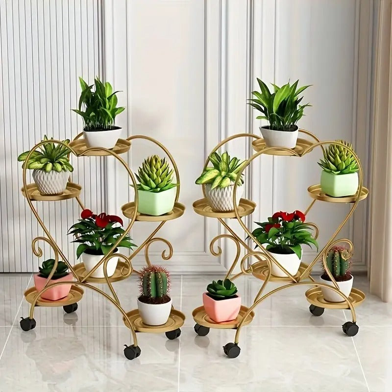 Heart Shape Metal Plant Stand Hanging Shelf