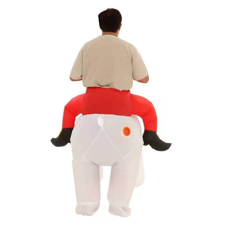 White Bear Inflatable Costume Adult Unisex