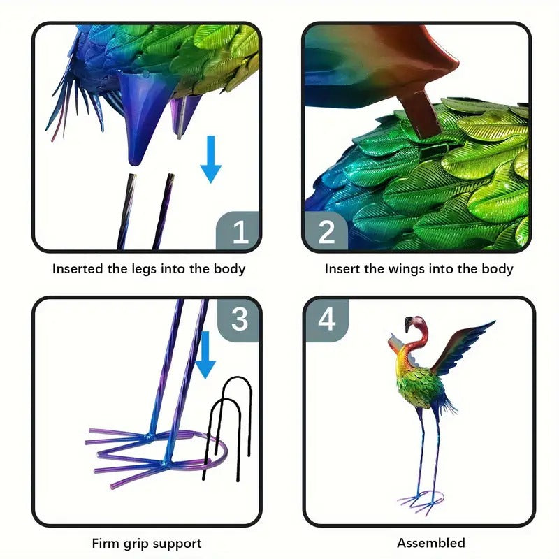 Garden Crane Statue Outdoor Heron Bird Sculpture