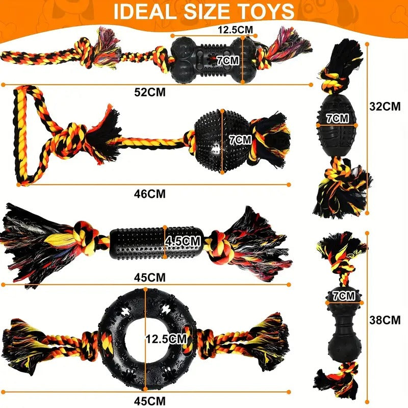 Dog Chew Toys for Small Breeds Rubber (6pcs)