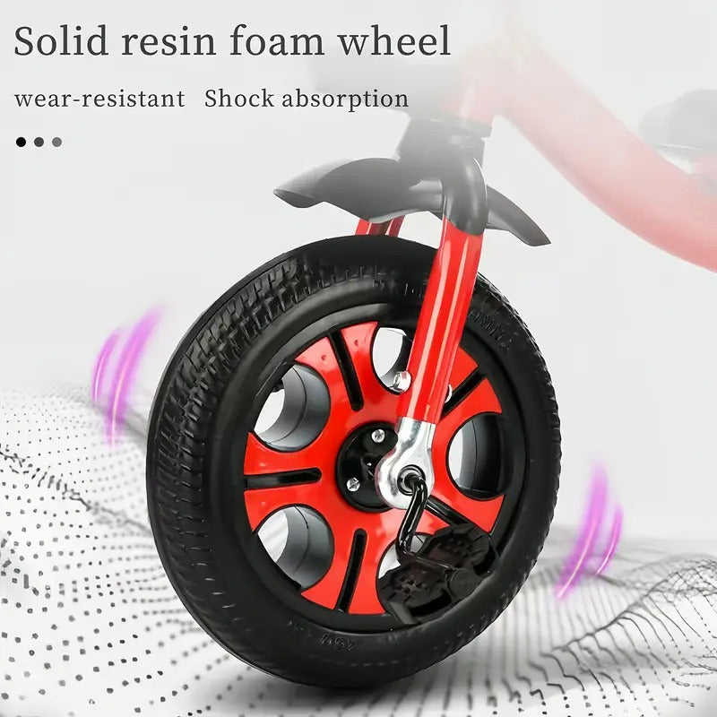 3-Wheel Kids Red Tricycle Stainless Steel Bike