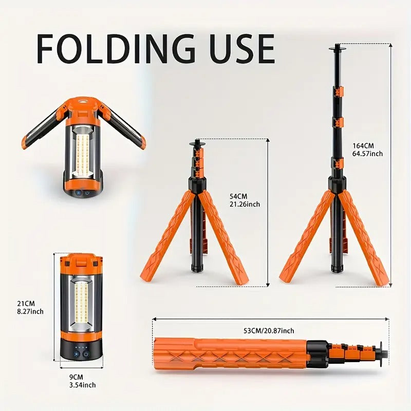 Rechargeable Work Light with Stand Portable Camping Lamp