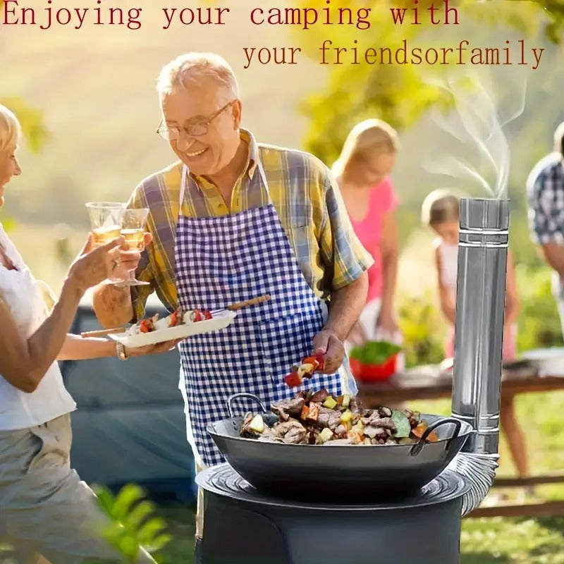 Portable Iron Camping Stove Wood Burning Outdoor