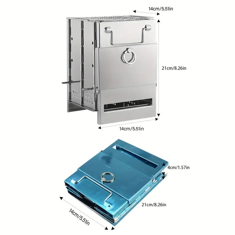 Folding Grill Mini BBQ Firewood Stove