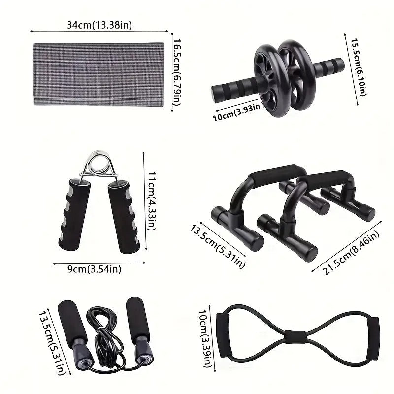 Ab Workout Set with Push-up Stand (7pcs)