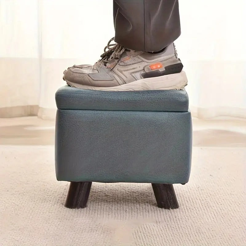 Multifunctional Storage Stool Cushioned Flip-Top Organizer