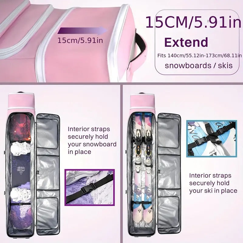 Snowboard Bag with Wheels and TSA Lock