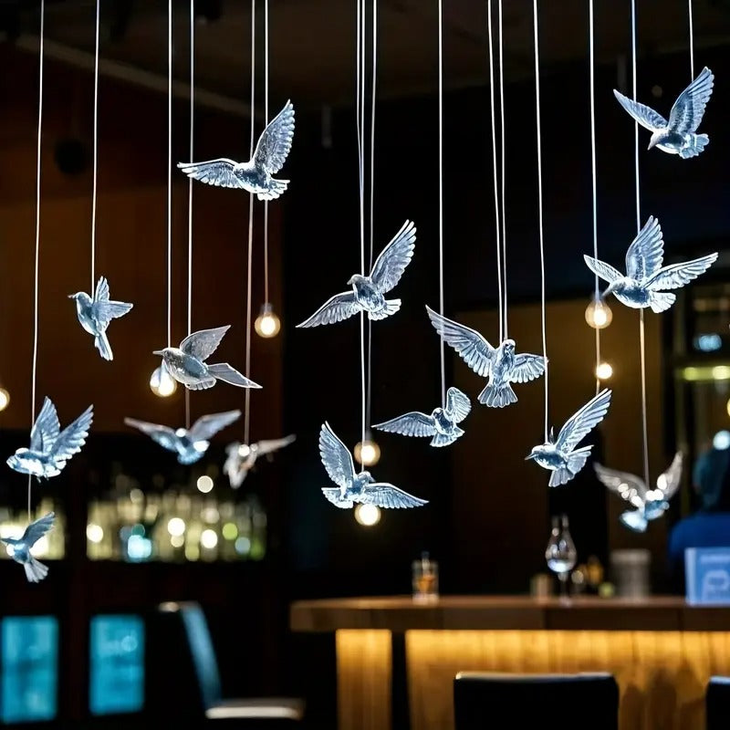 Bird Pendants Transparent Hanging Decorations (10pcs)