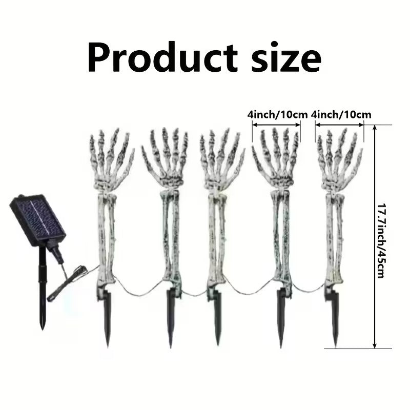 Solar Halloween Ghost Hand Lights Outdoor (5pcs)