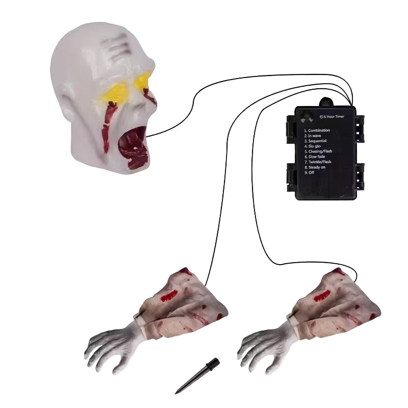 Glowing Zombie Groundbreaker Halloween Decoration