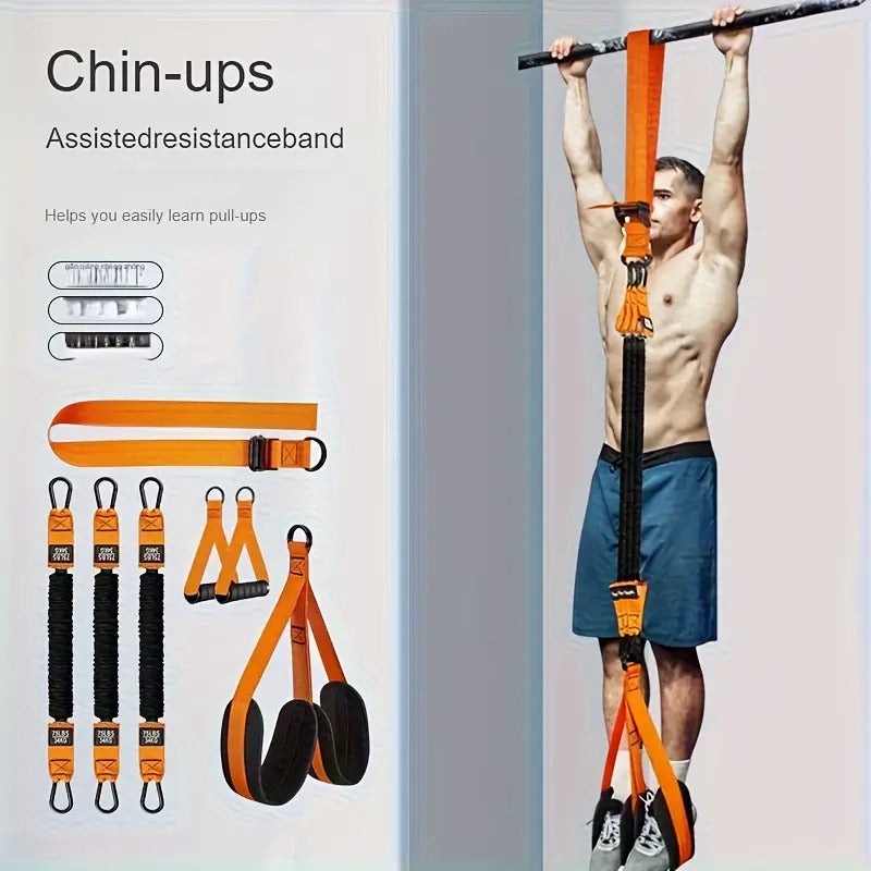 Adjustable Pull-Up Assist Belt with Resistance Bands