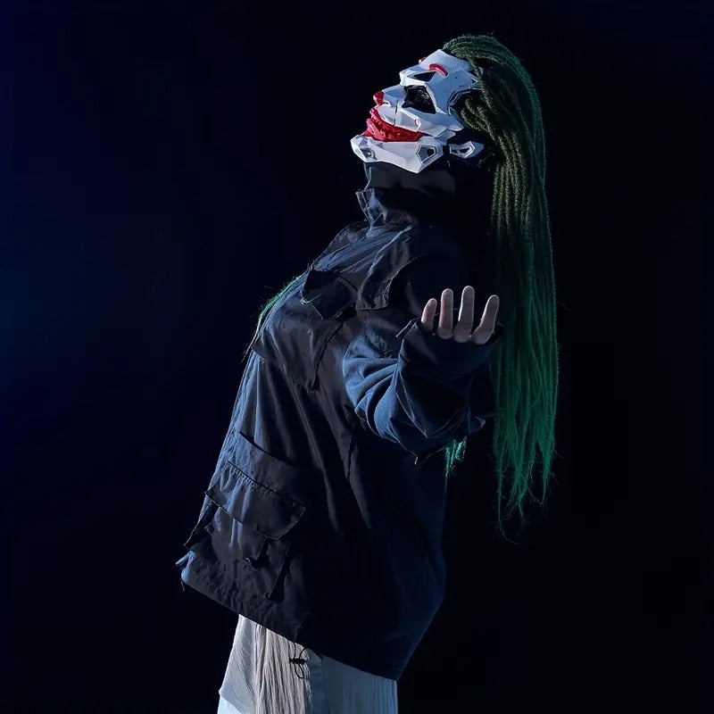 Joker Clown Costume Mask with Braids