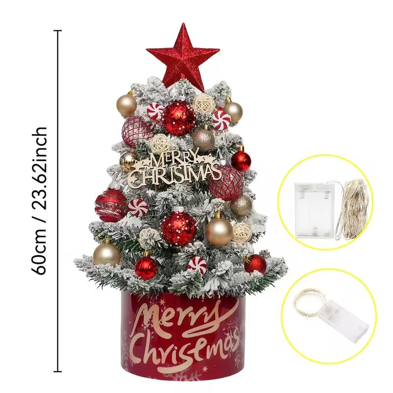 Pre-Lit Pink & Gold Christmas Tree Kit