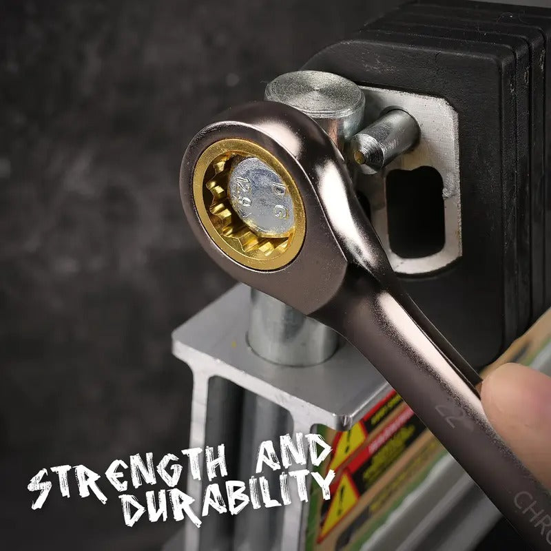 12pcs Ratcheting Wrench Set Metric & SAE