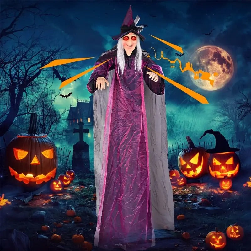 Spooky Halloween Witch Decor Voice Activated