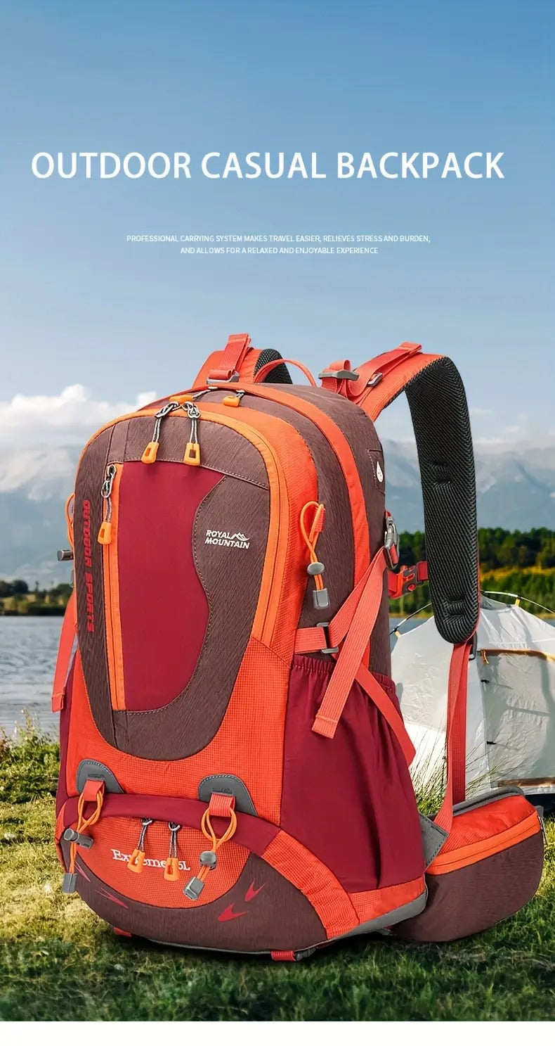 Royal Mountain Nylon Backpack with Rain Cover